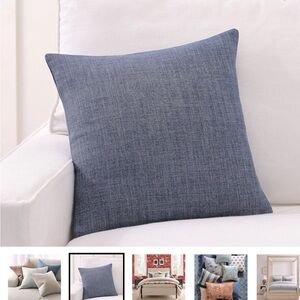 Pottery Barn textured woven cotton/linen pillow
